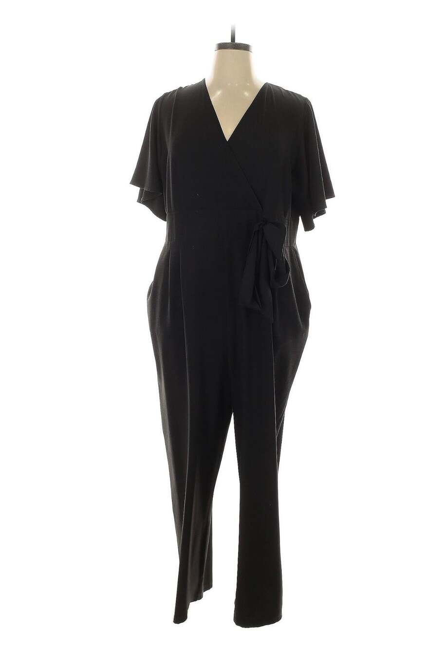 Kiyonna Charisma Crepe Jumpsuit Size 2X Black